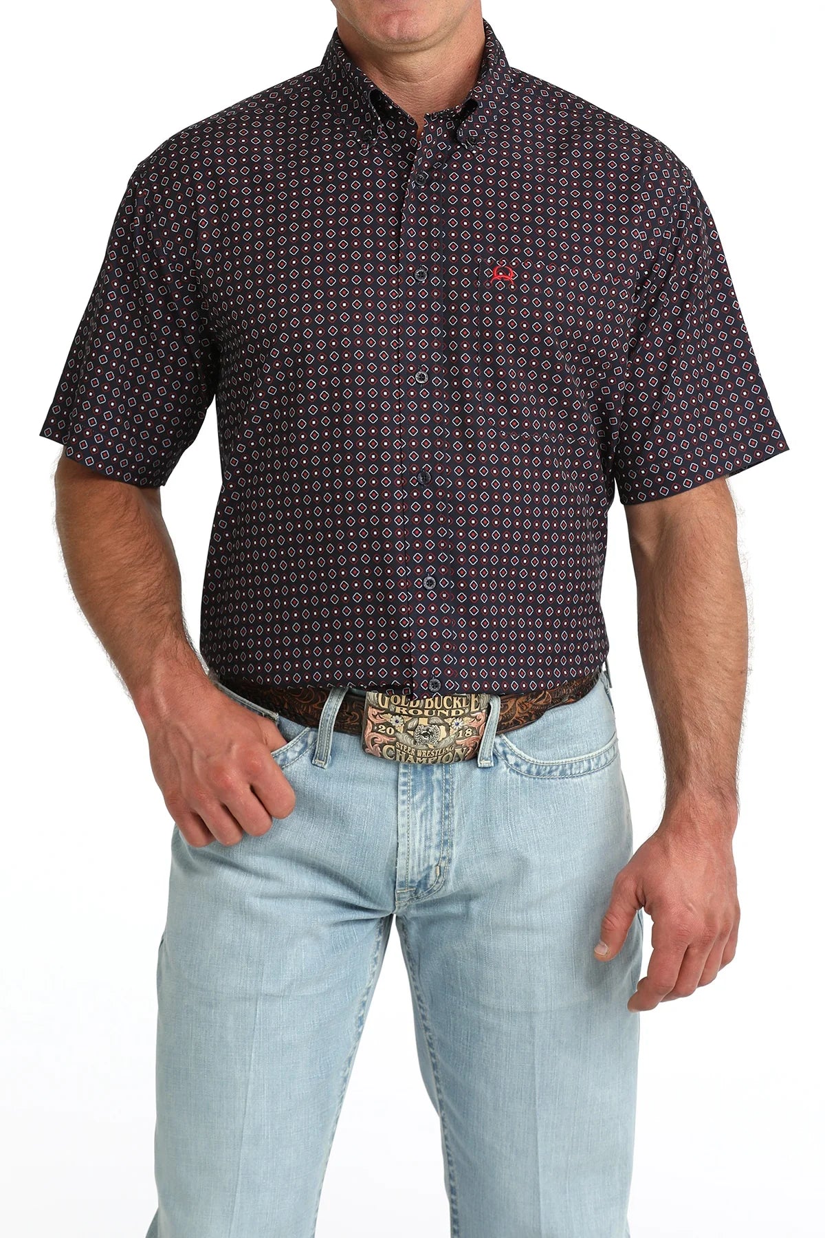 Button Down Men's ArenaFlex Short Sleeve Cinch