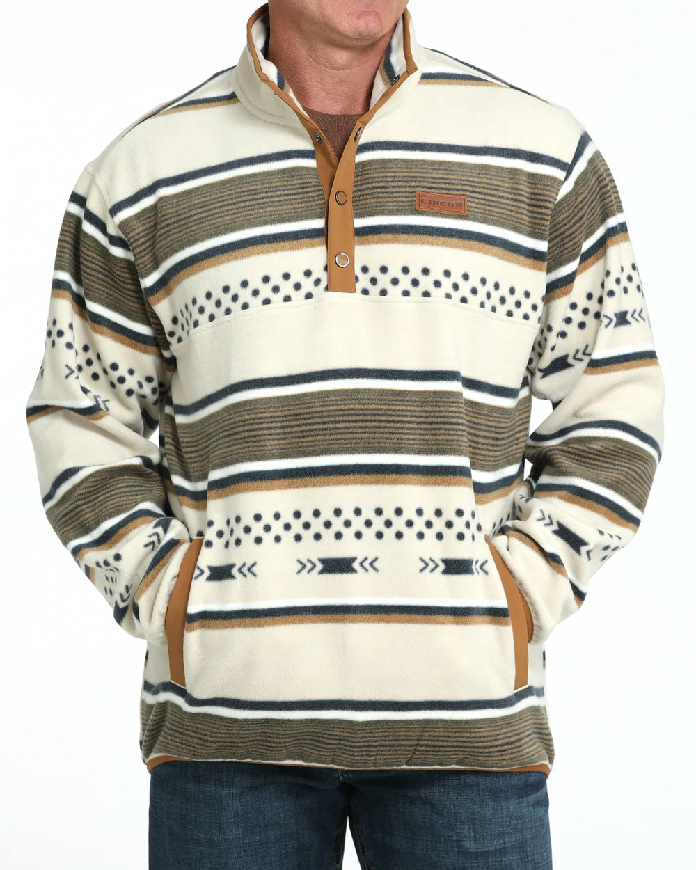 Pullover Men's Polar Fleece Cinch