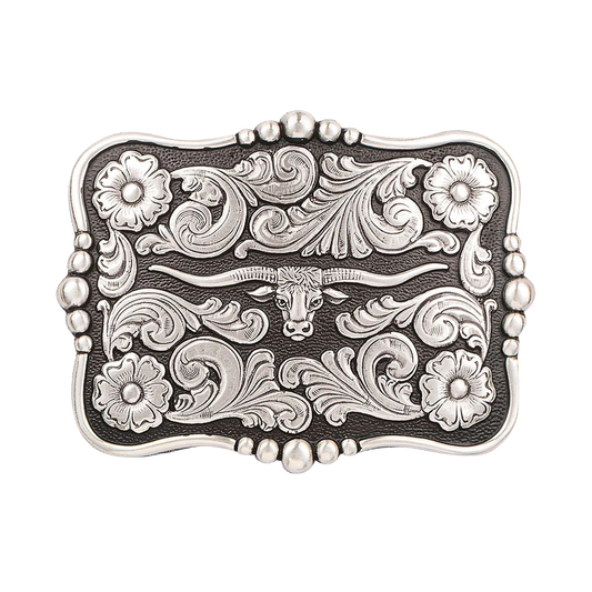 Buckle Longhorn Floral Nocona