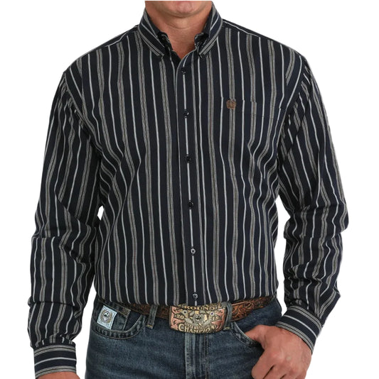 Men's Stripe Classic Fit Button Down Cinch
