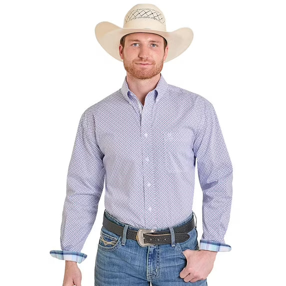 Button Down Men's Geo Print Panhandle Slim