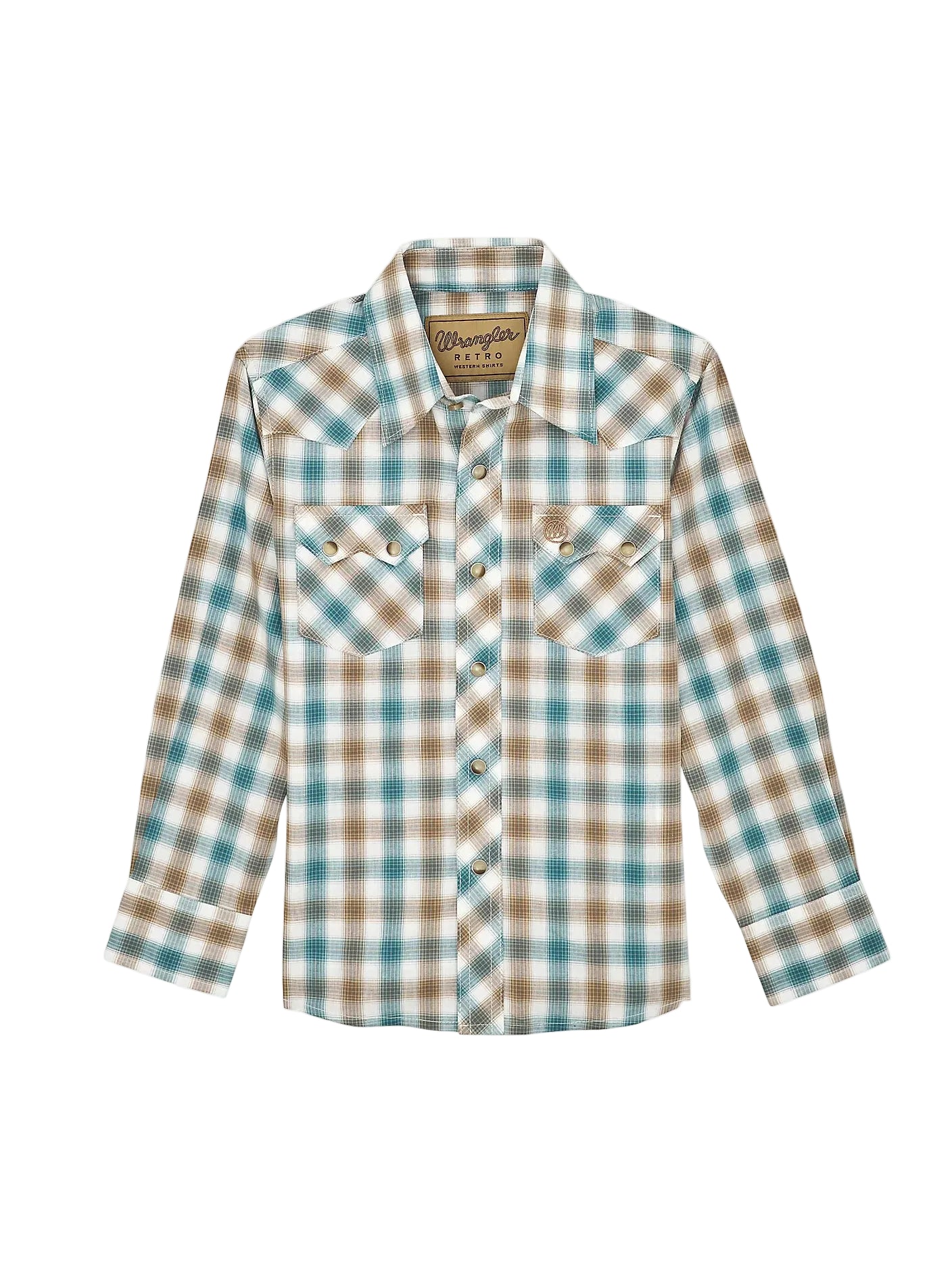 Pearl Snap Boy's Plaid Wrangler