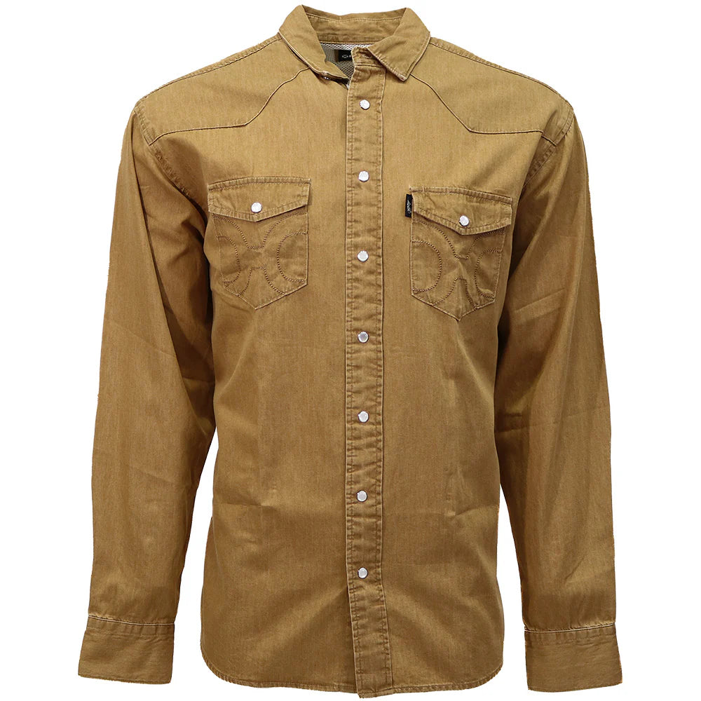 Pearl Snap Men's Del Denim Hooey