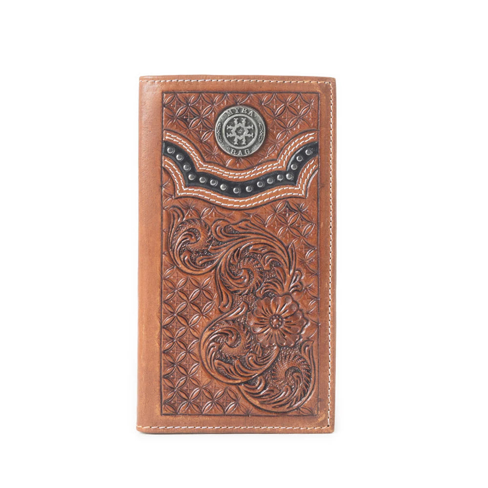 Crest Ridge Hand Tooled Bi-Fold Wallet