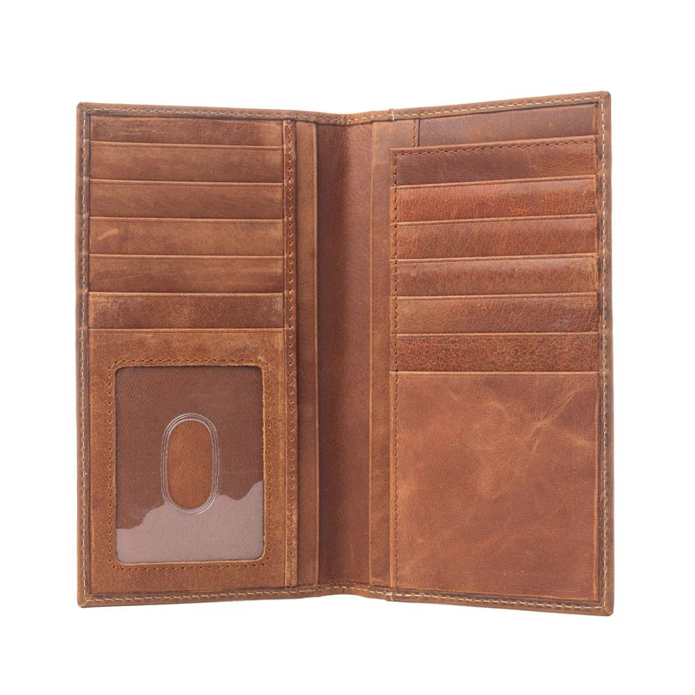 Lariat Crest Hairon Cowhide Bi-Fold Wallet
