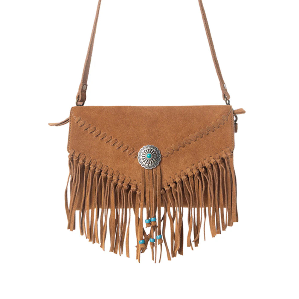 Purse Texas Mist Fringed Crossbody