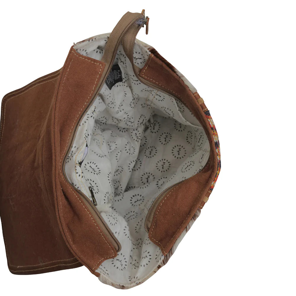 Backpack Jam Upcycled Canvas Hair on Cowhide