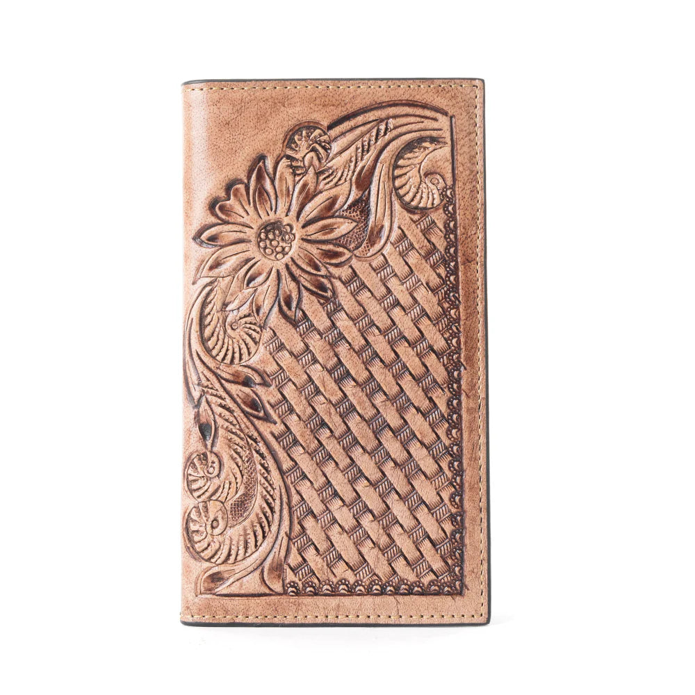 Vintage Hand Tooled Bi-Fold Wallet