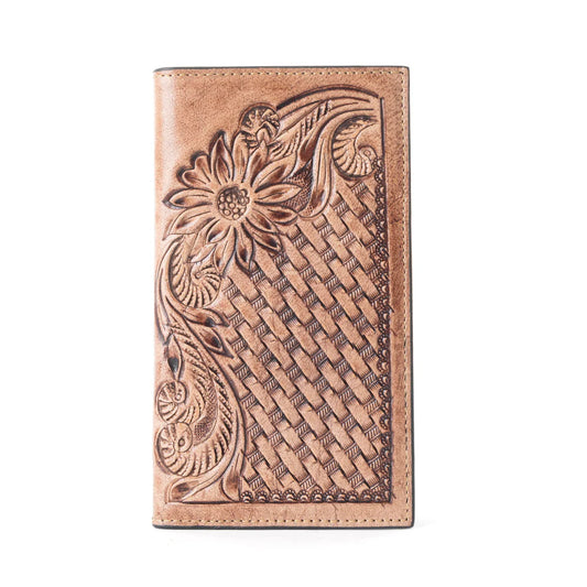 Vintage Hand Tooled Bi-Fold Wallet
