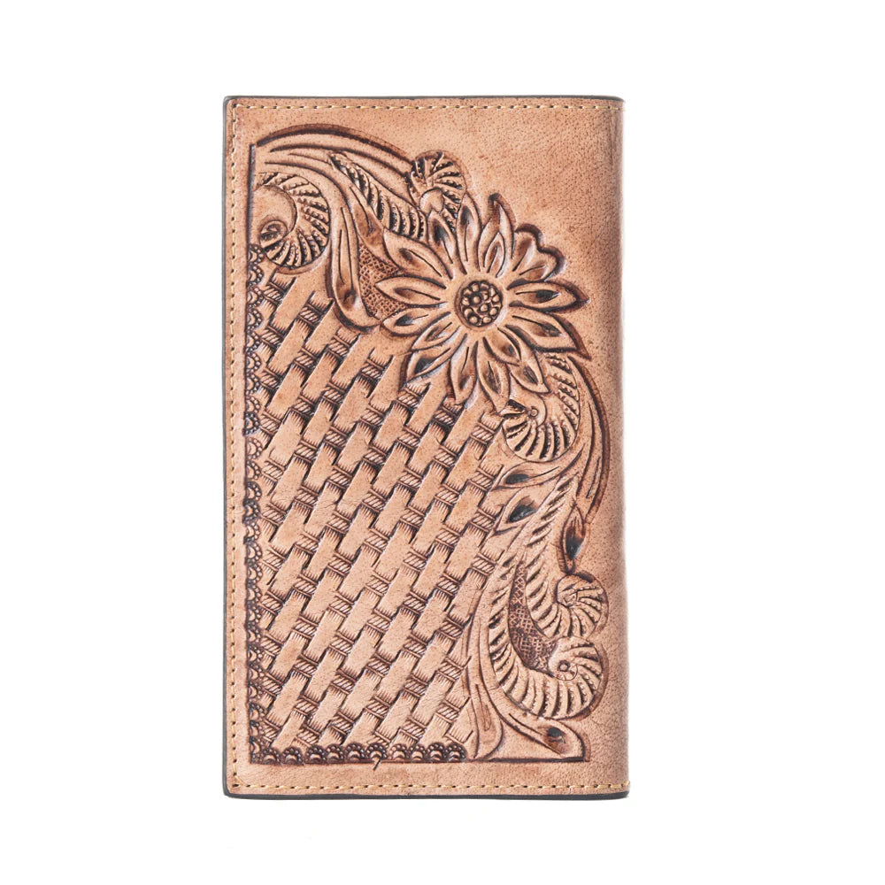 Vintage Hand Tooled Bi-Fold Wallet