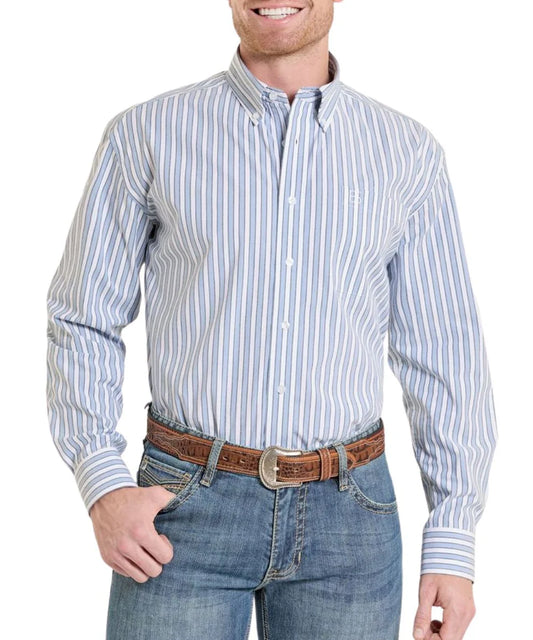 Button Down Men's Striped PanHandle Slim