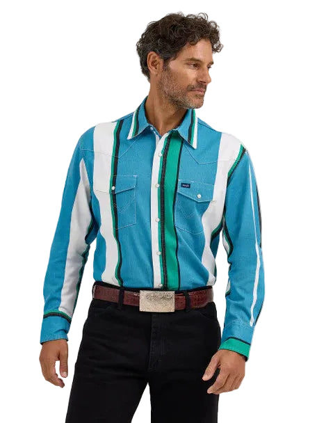 Pearl Snap Long Sleeve Vintage Brush Popper Wrangler