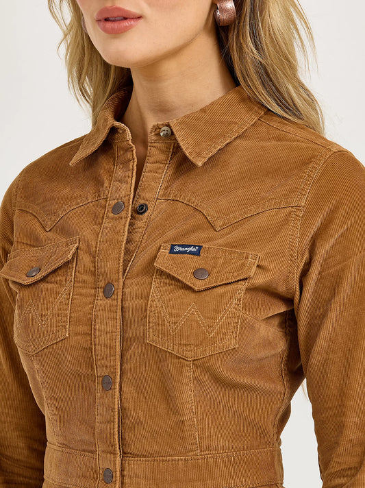 Women's Corduroy Shirt Dress Wrangler