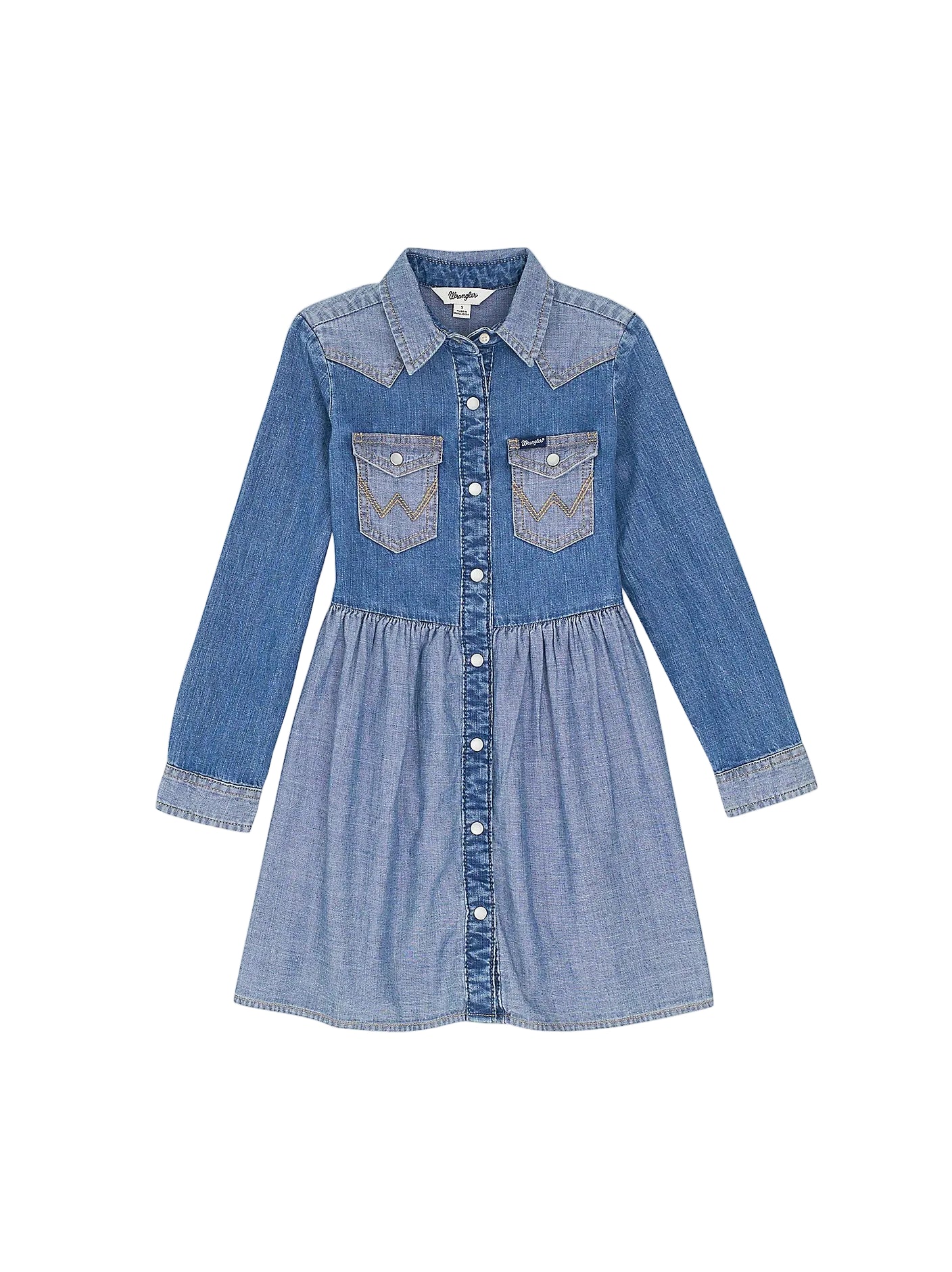 Girl's Dress Long Sleeve Western Denim Wrangler