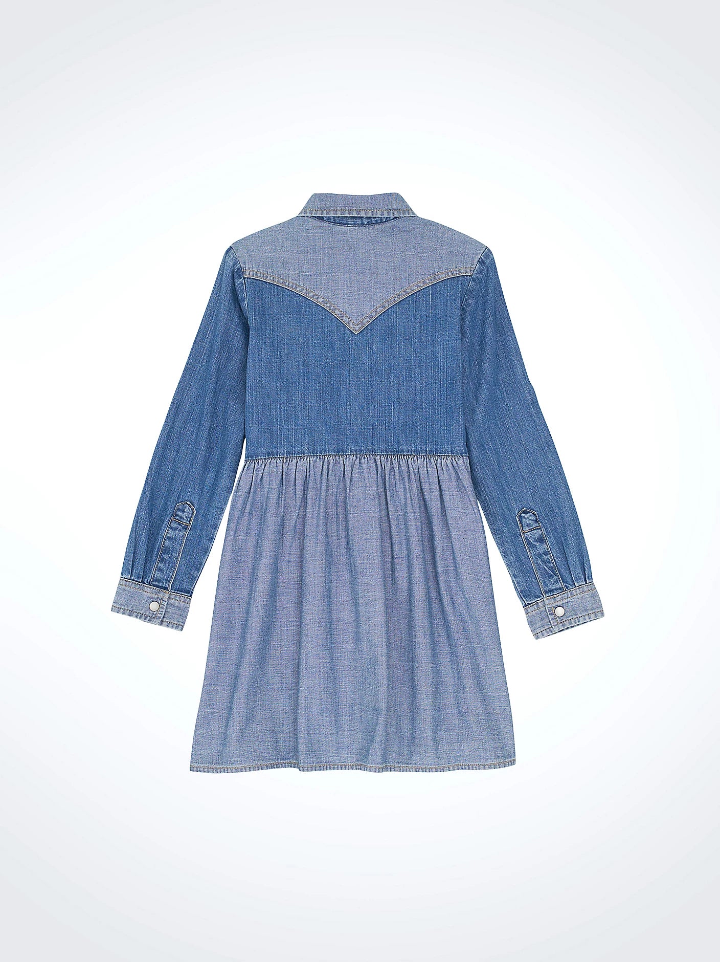 Girl's Dress Long Sleeve Western Denim Wrangler