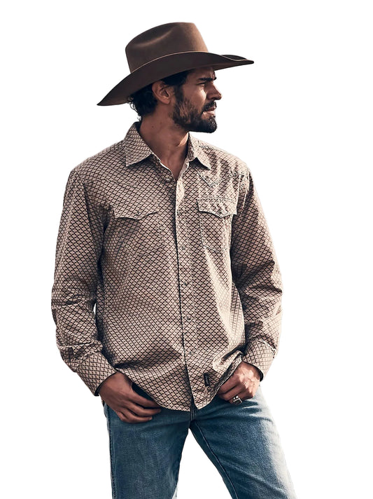 Pearl Snap Men's Retro Scale Wrangler