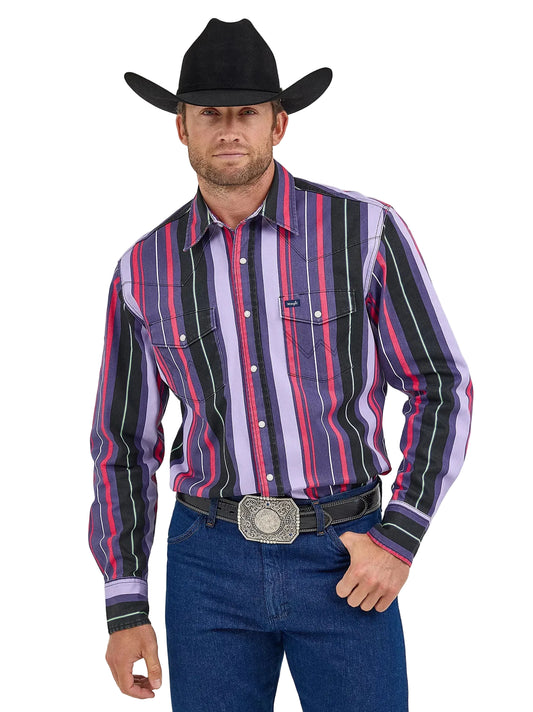 Pearl Snap Long Sleeve Vintage Brush Popper Wrangler