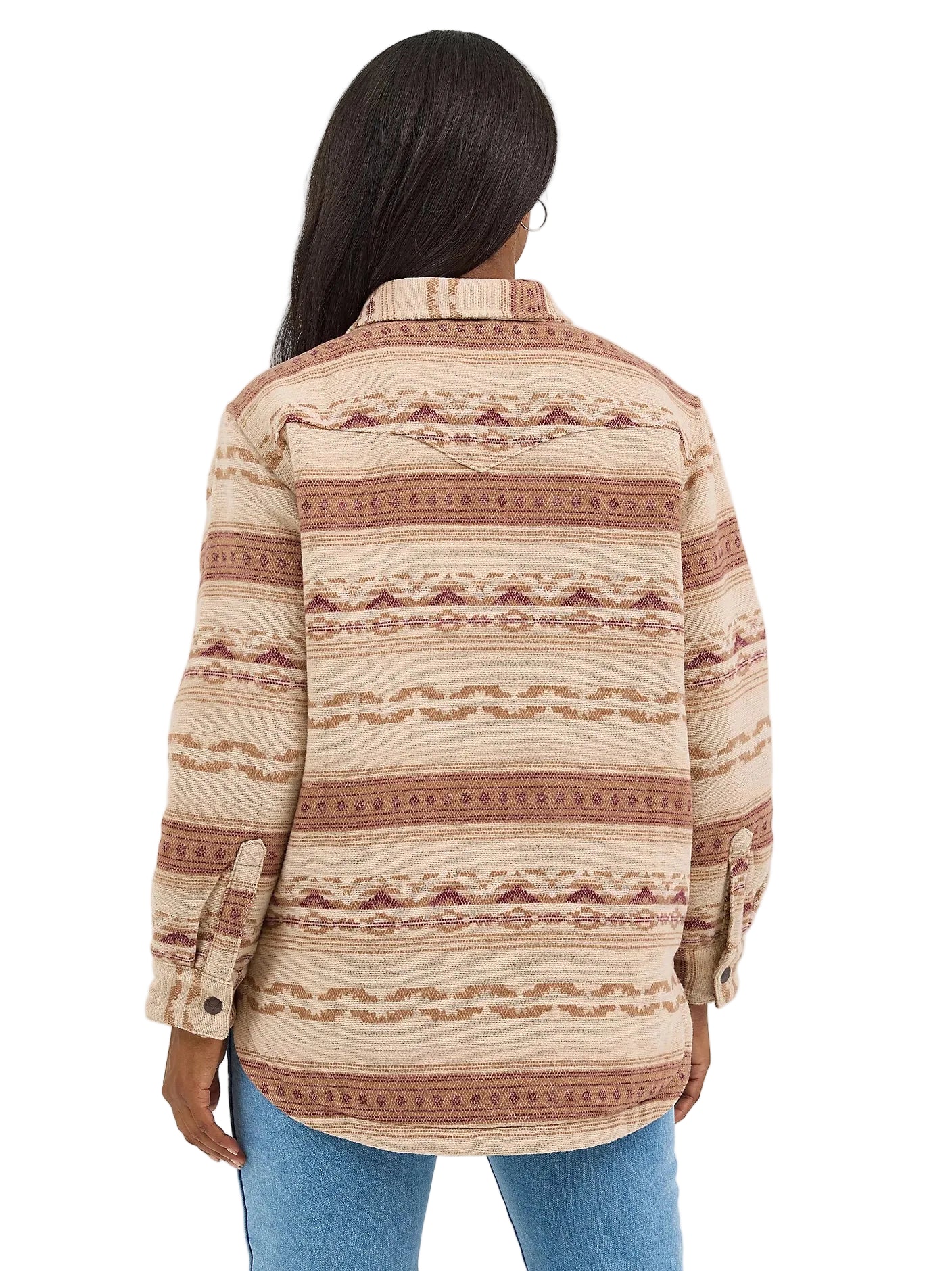 Shacket Women's Quilt Lined Jacquard Wrangler