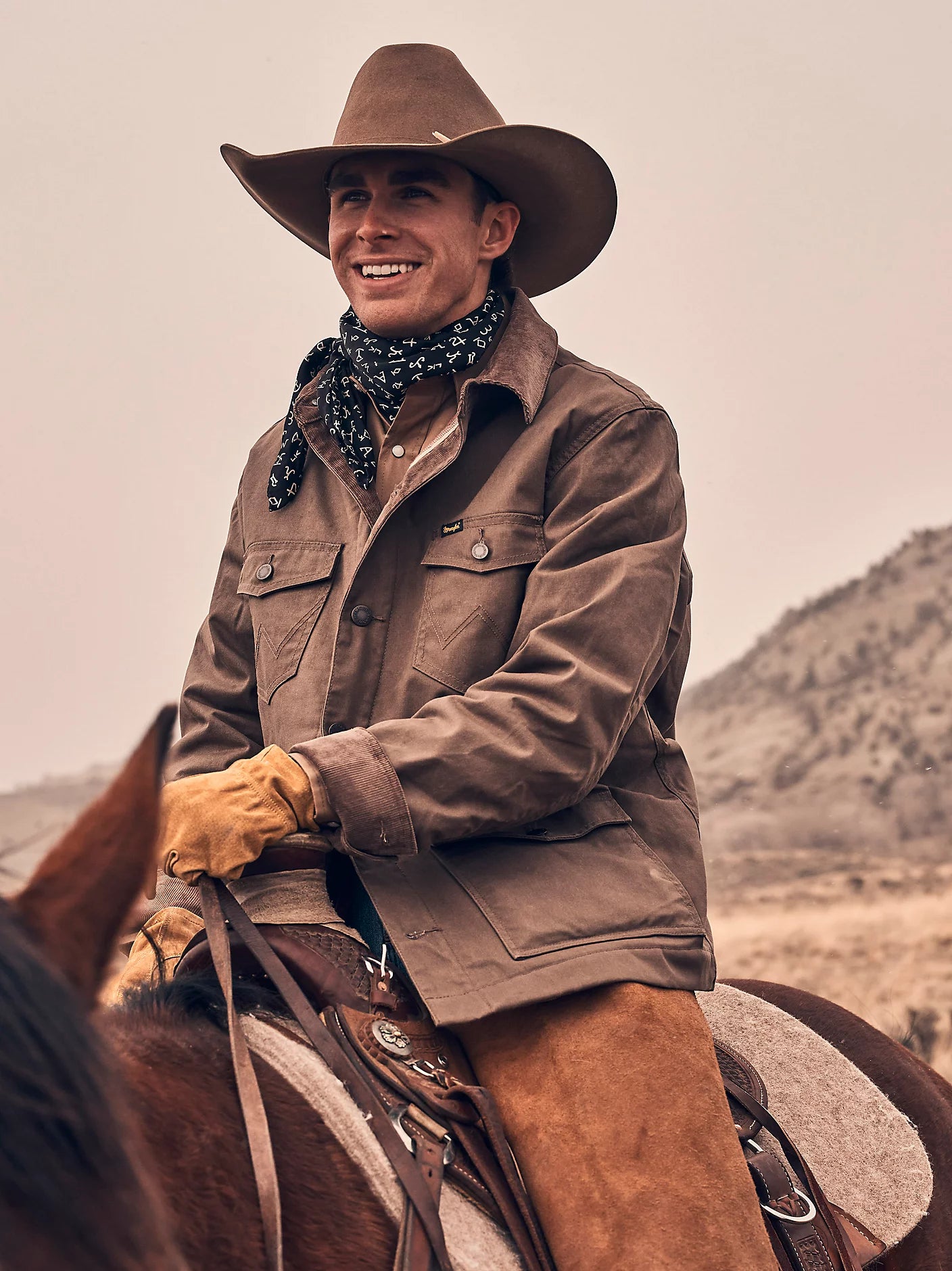 Waxed Canvas Lined Barn Jacket Wrangler