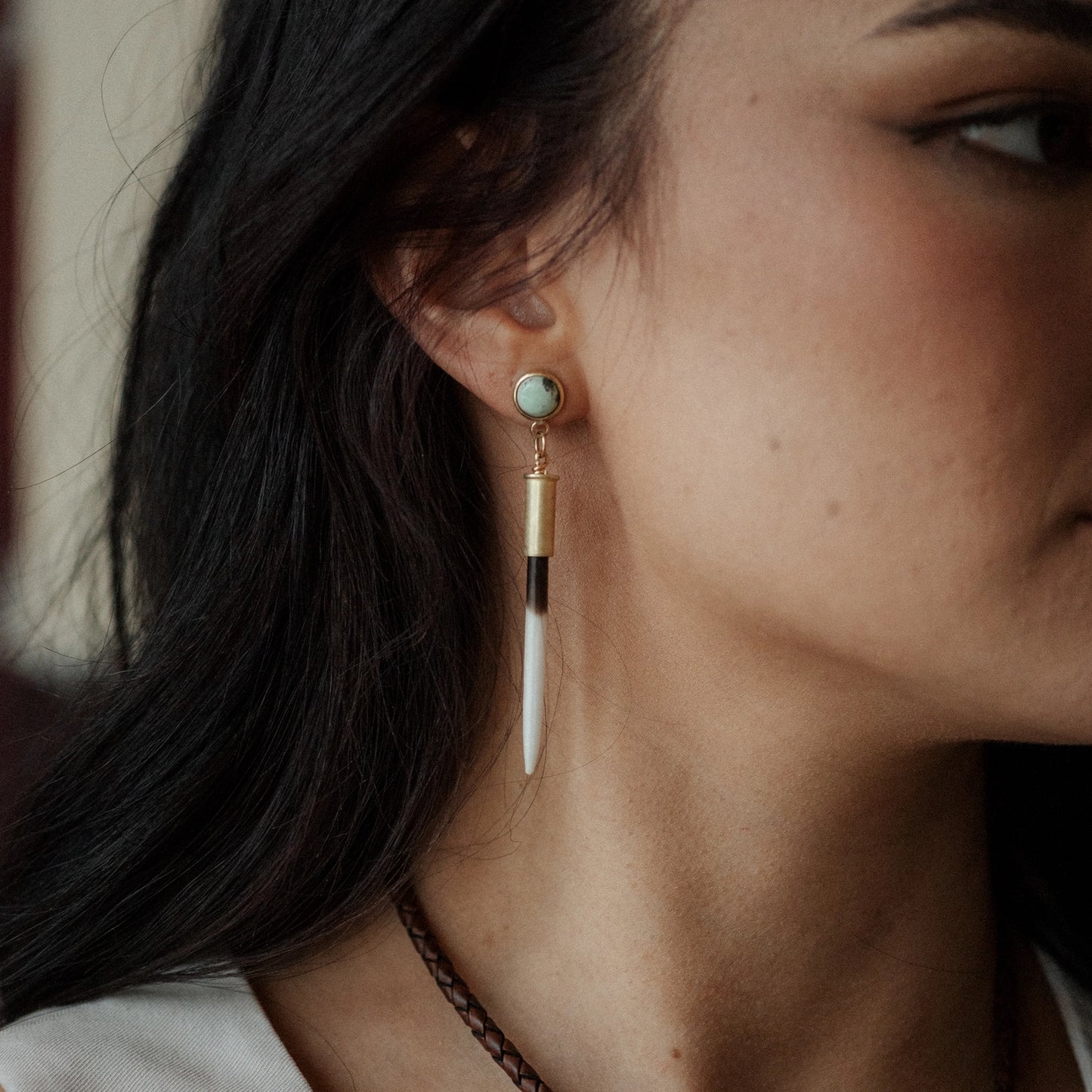 Yellowstone Beth Dutton Quill Turquoise Earrings