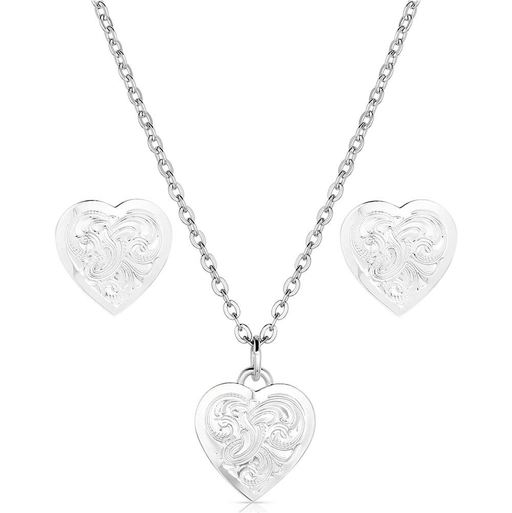 Pure Heart Necklace & Earring Set