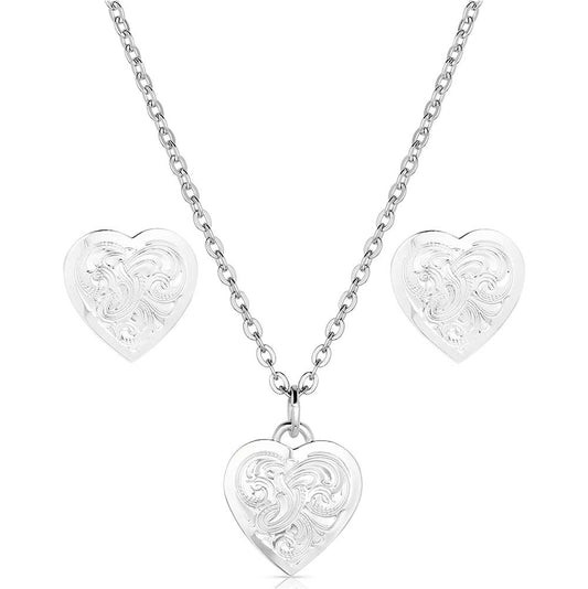 Pure Heart Necklace & Earring Set