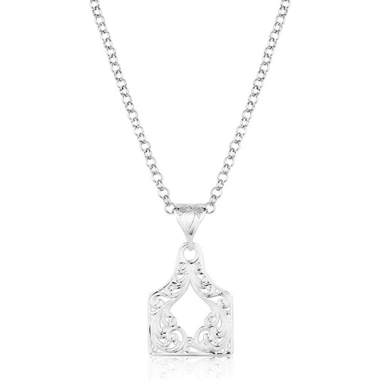 Out West Cow Tag Necklace - Montana Silversmitth