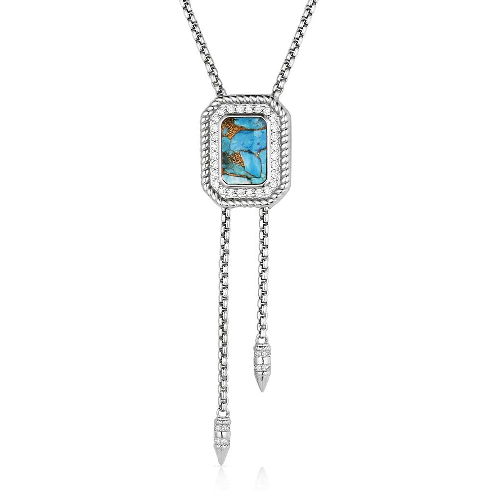 Turquoise Glam Bolo Necklace - Montana Silversmith