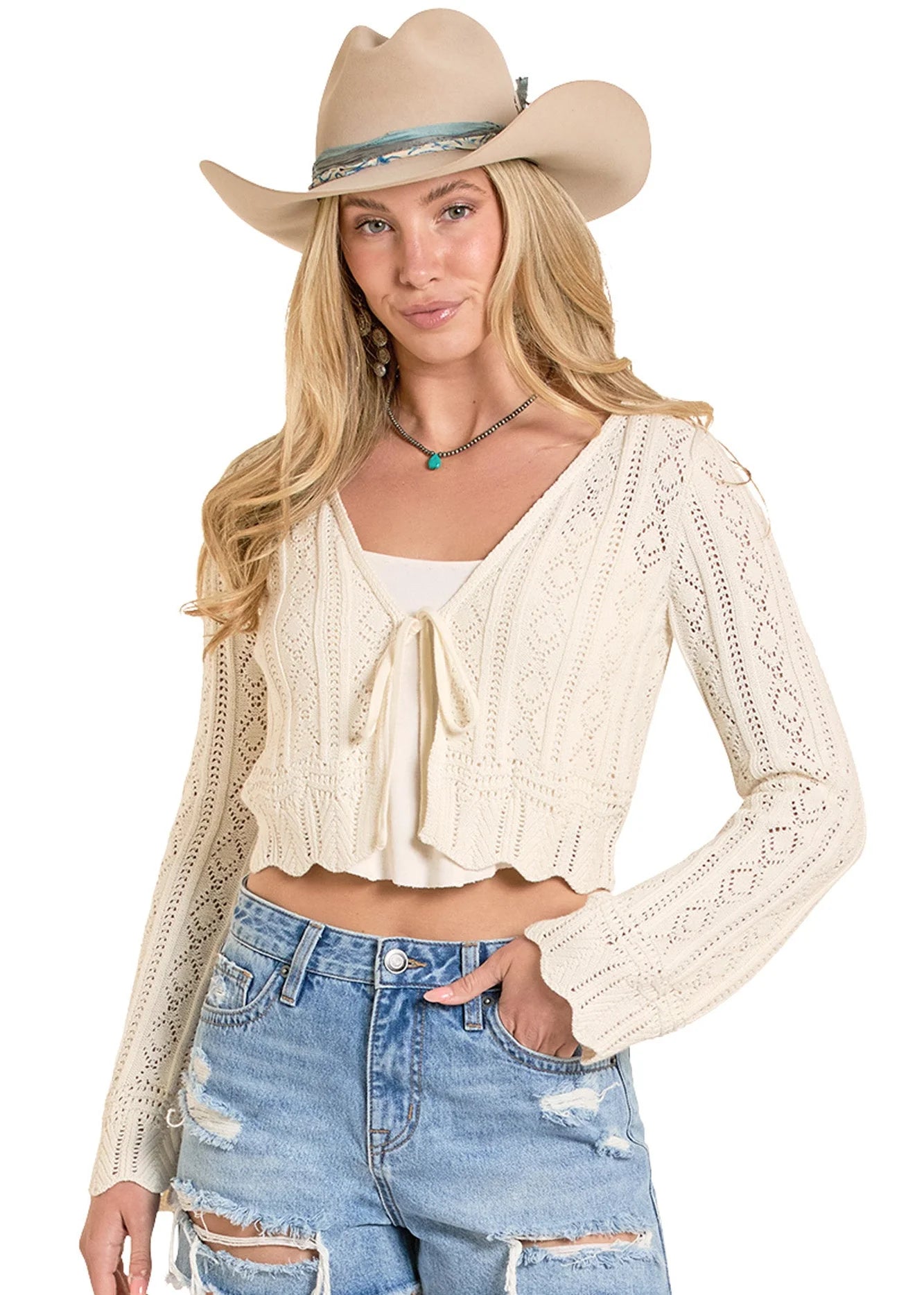 Women's Knit Cardigan Rock & Roll Denim