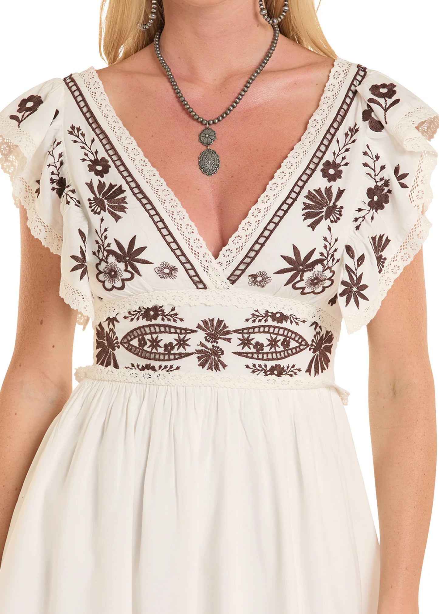 Women's Embroidered Mini Dress Rock & Roll Denim