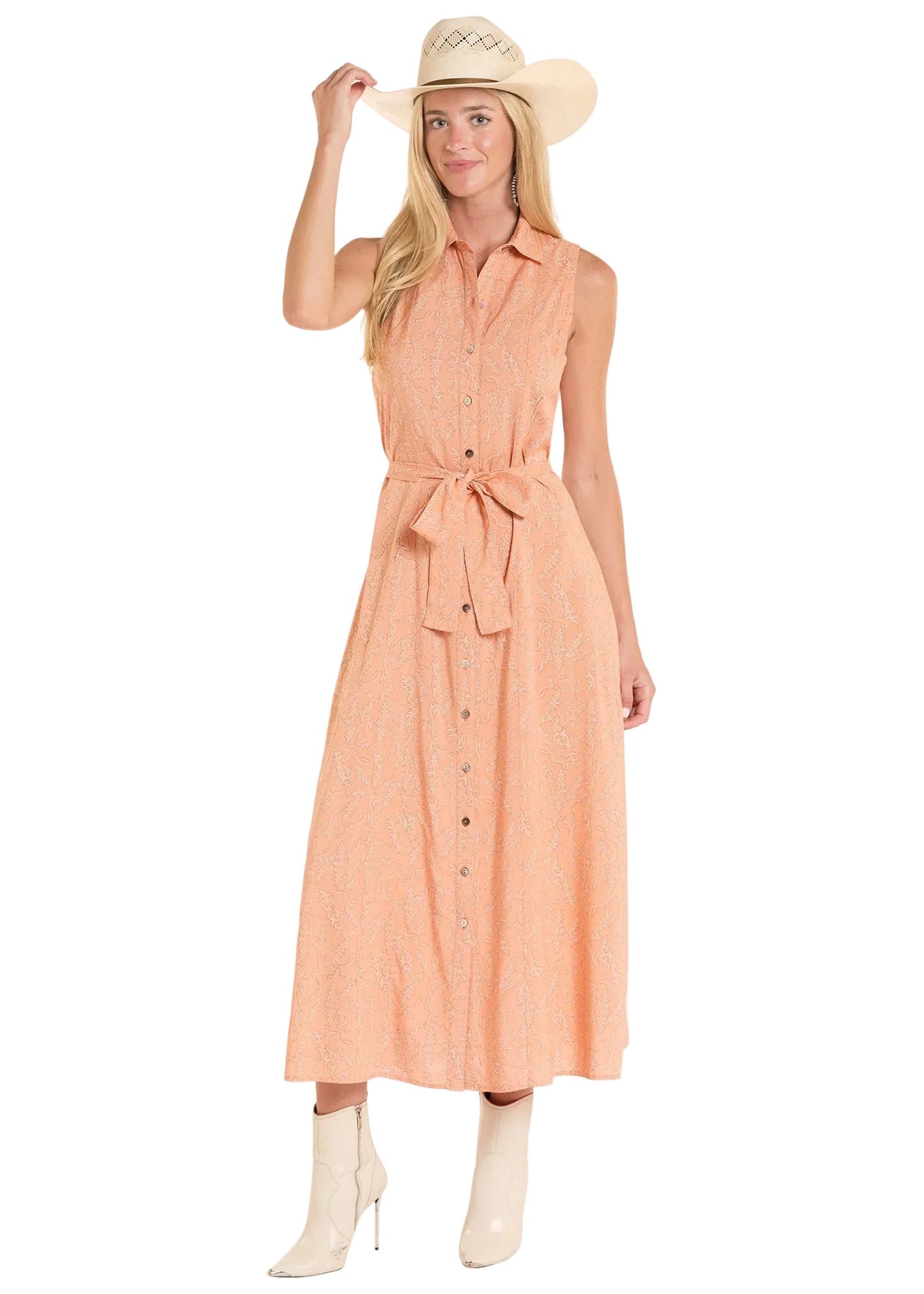 Women's Boot Stitch Print Dress/Duster Panhandle Slim